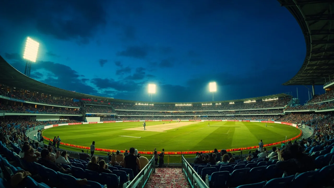 Editorial portrait of a fast bowler in delivery stride